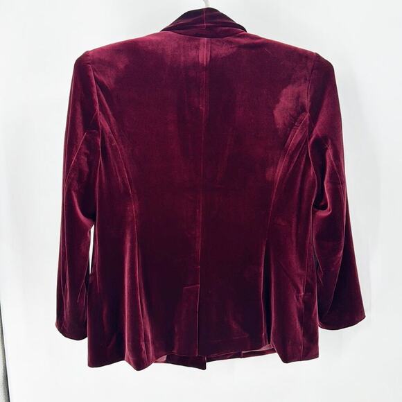 International Concepts maroon Velvet Blazer chic special occasion size 2XL - Picture 2 of 8
